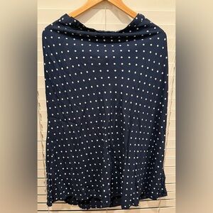 Old Navy Dark Blue and White Polka Dot Maxi Skirt